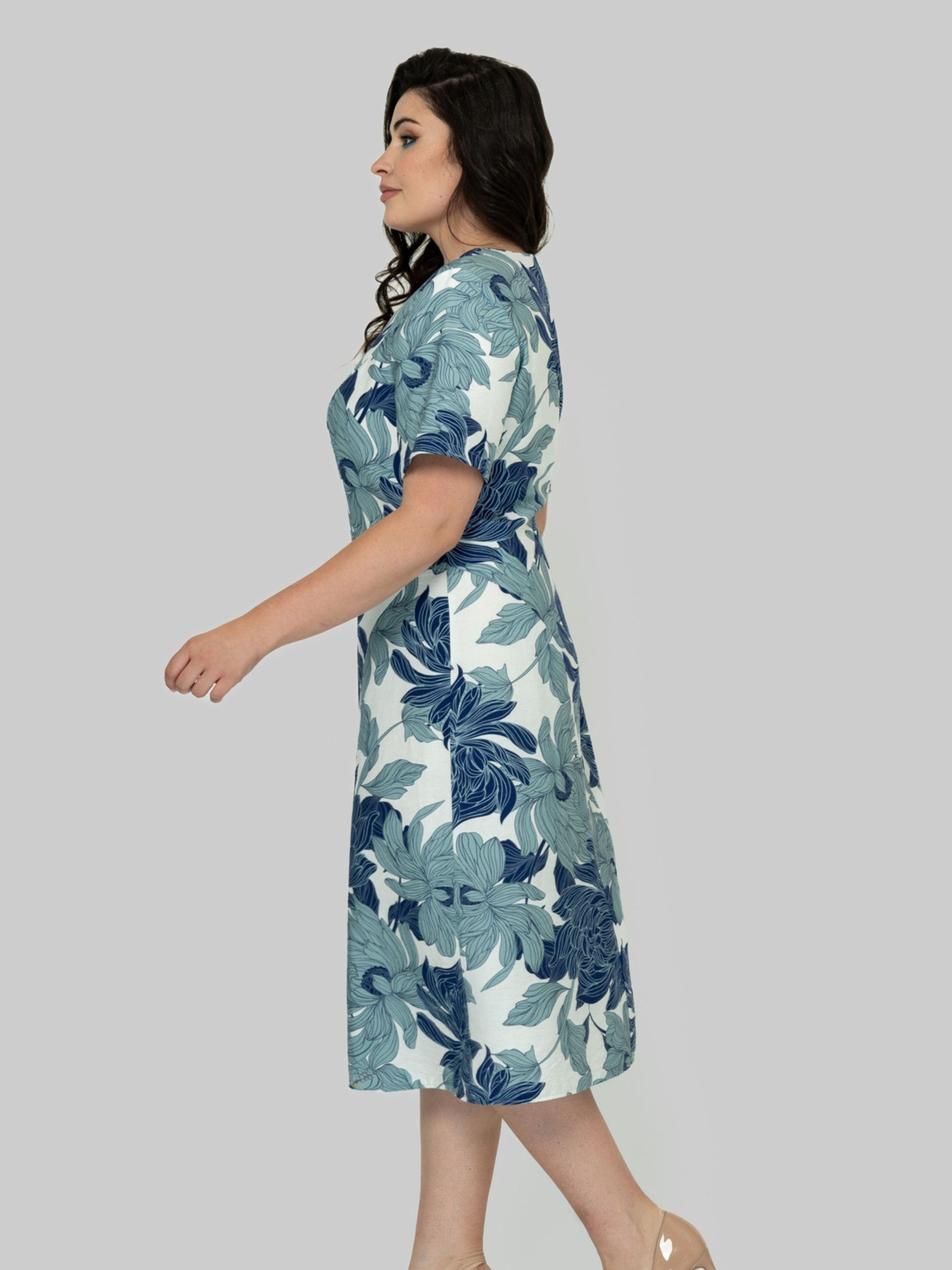 Платье миди All Posa модель ap102459p-molochno-fstashkovij Фото