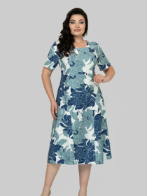 Платье миди All Posa модель ap102459p-molochno-fstashkovij Фото