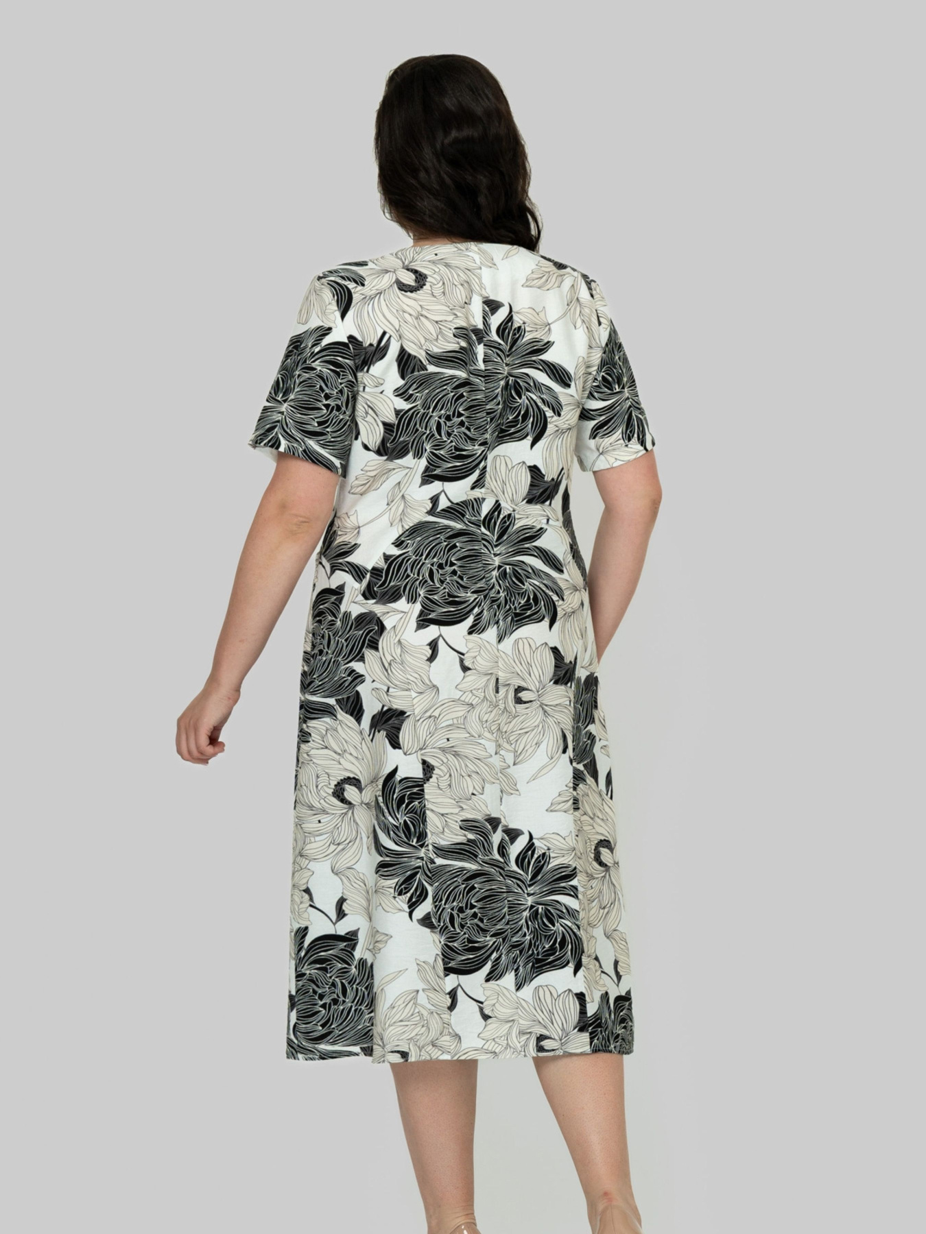 Сукня міді All Posa модель ap102459p-chorno-blij Фото