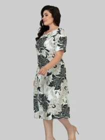 Сукня міді All Posa модель ap102459p-chorno-blij Фото