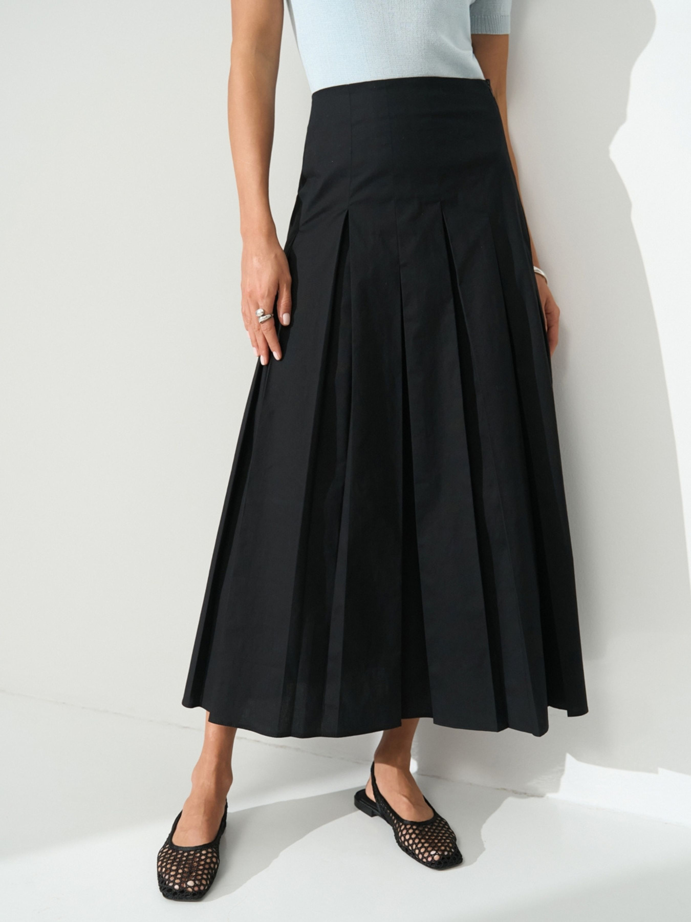 Юбка миди TrikoBakh модель 3074-chornij Фото