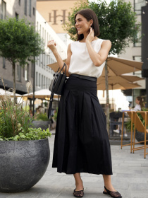 Юбка миди TrikoBakh модель 3074-chornij Фото