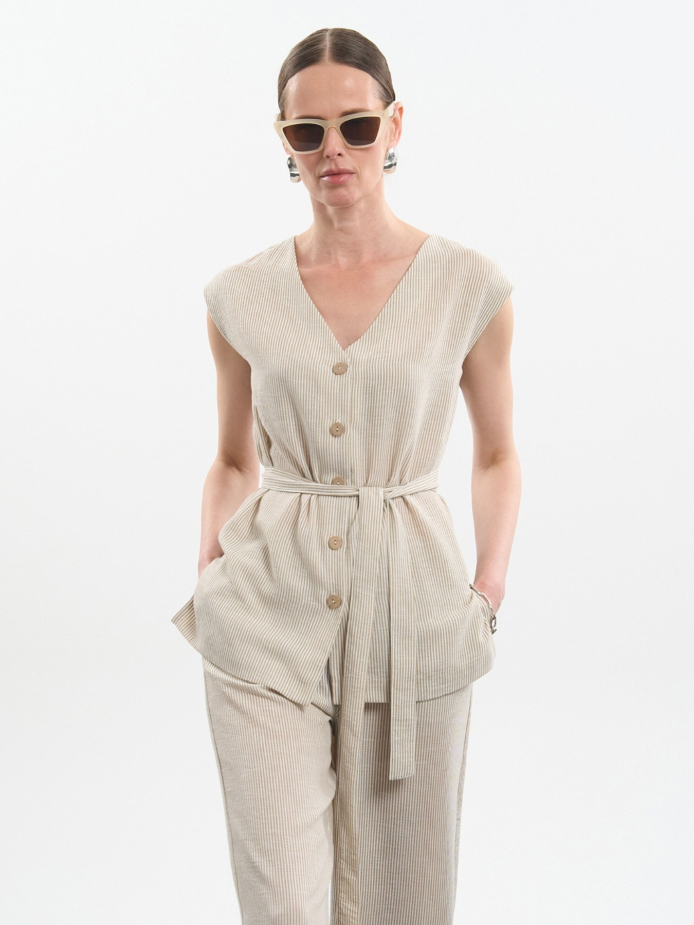 Костюм TrikoBakh Комплект (жилет+штани) модель 3070-kremovo-molochnij Фото