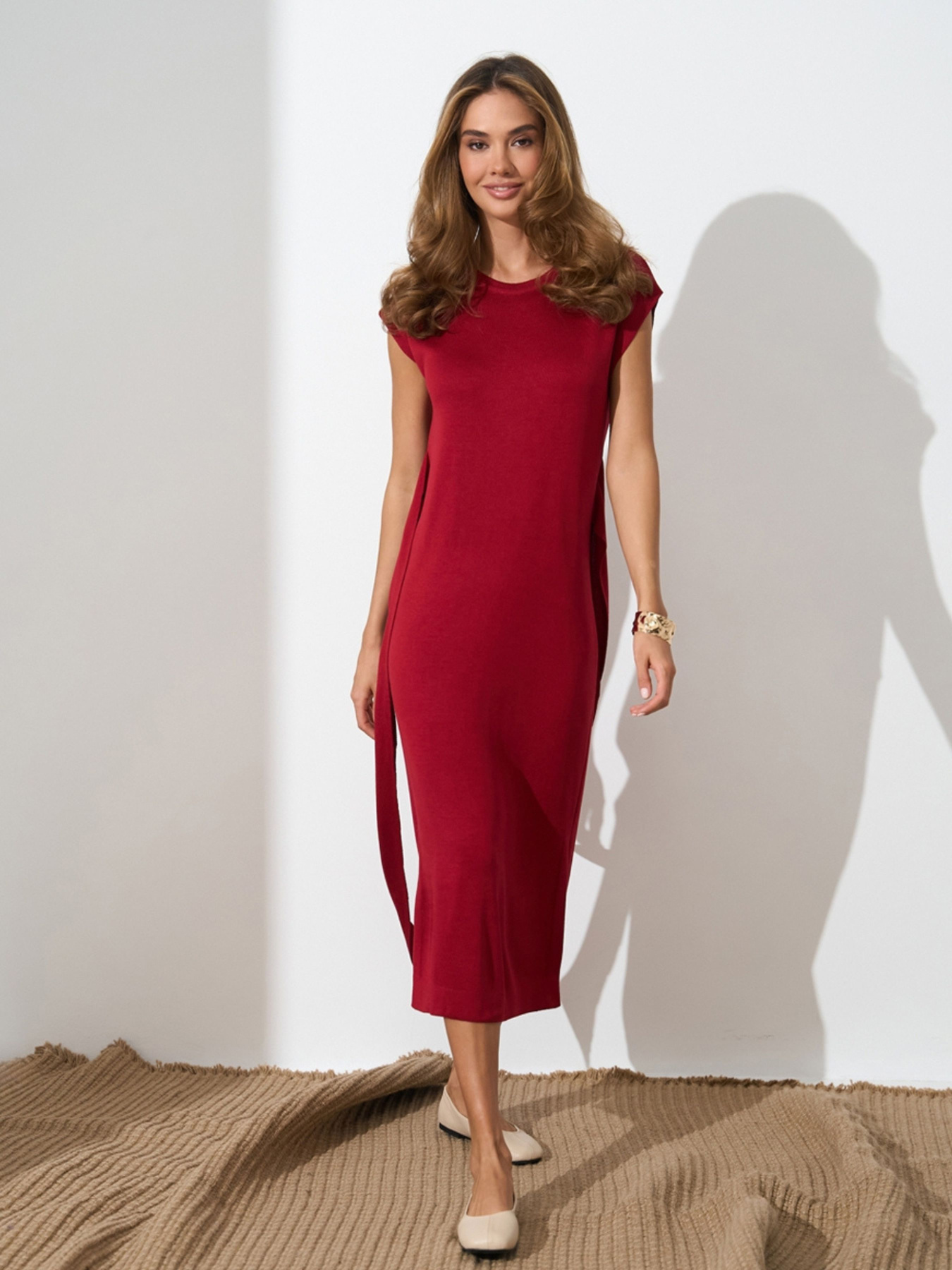 Сукня міді TrikoBakh модель 2869-burgund Фото