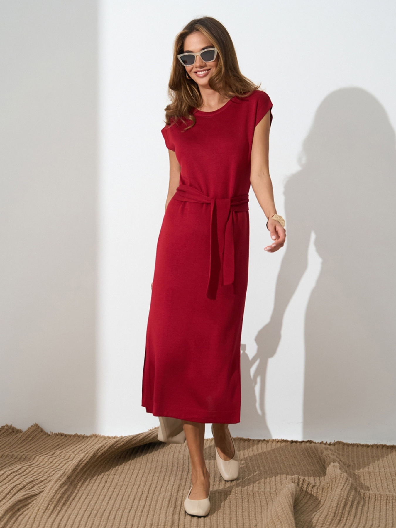 Сукня міді TrikoBakh модель 2869-burgund Фото