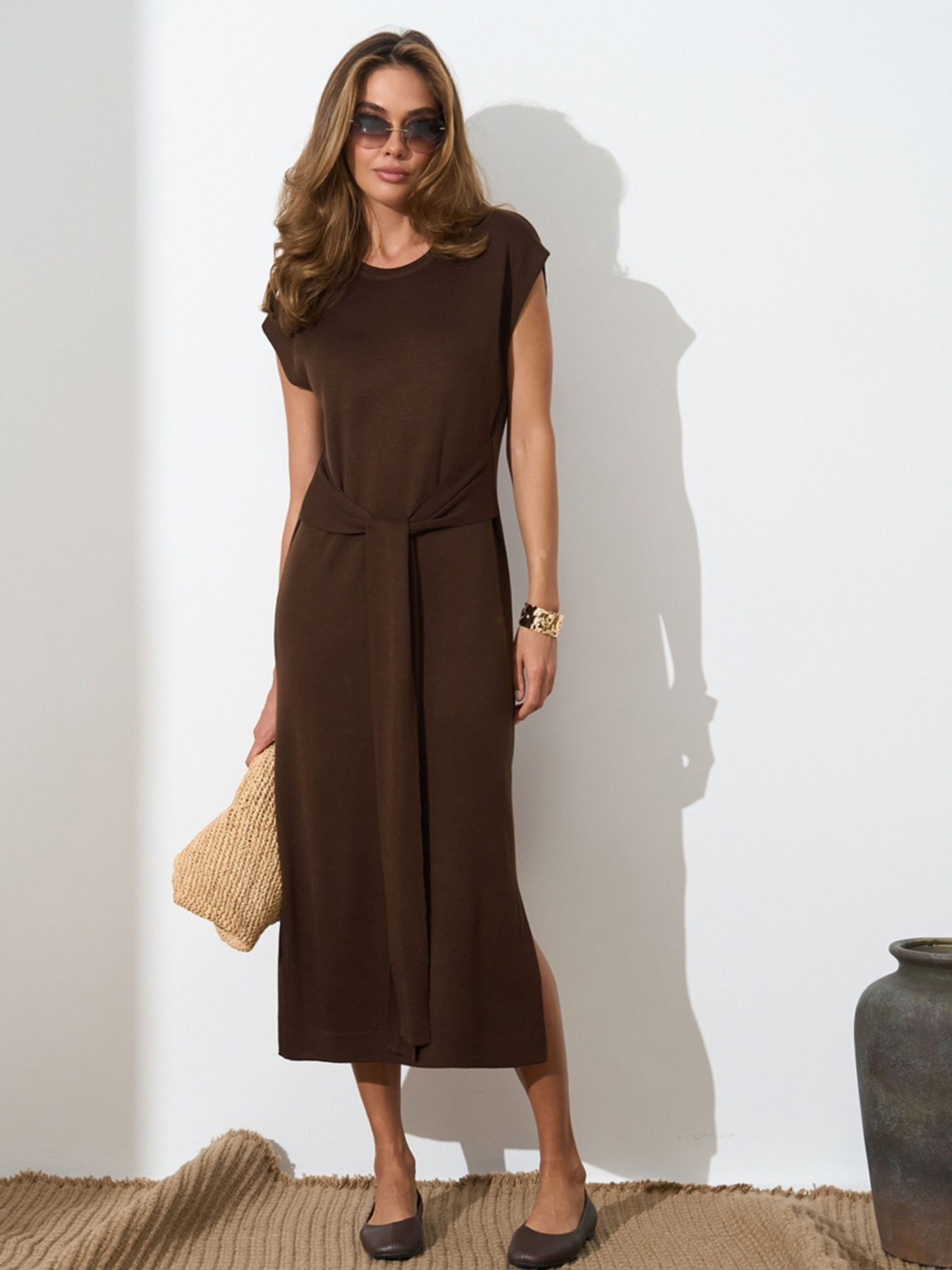 Сукня міді TrikoBakh модель 2869-shokoladnij Фото