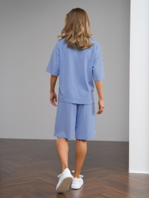 Повседневный костюм TrikoBakh Комлект (футболка+шорти) модель 3067-blakitnij Повседневный костюм TrikoBakh Комлект (футболка+шорти) модель 3067-blakitnij Фото