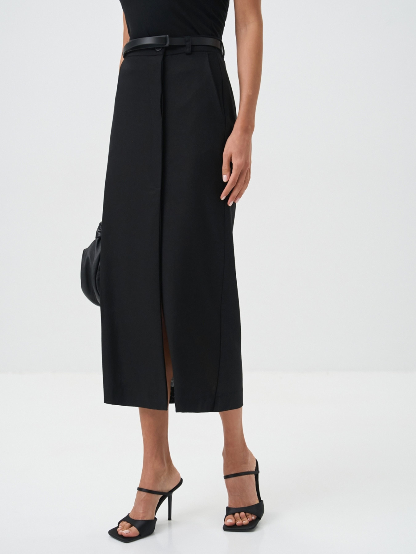 Юбка миди TrikoBakh модель 3052-chornij Фото