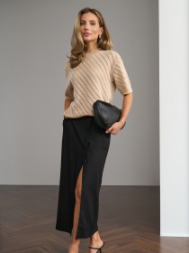 Юбка миди TrikoBakh модель 3052-chornij Фото