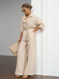 Повседневный костюм TrikoBakh Комплетк (сорочка+штани) модель 3057-naturalxnij Фото