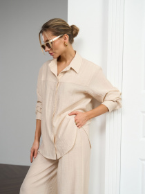 Повседневный костюм TrikoBakh Комплетк (сорочка+штани) модель 3057-naturalxnij Фото