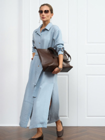 Платье миди TrikoBakh модель 3063-poplxno-blakitnij Фото