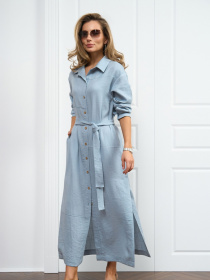 Платье миди TrikoBakh модель 3063-poplxno-blakitnij Фото