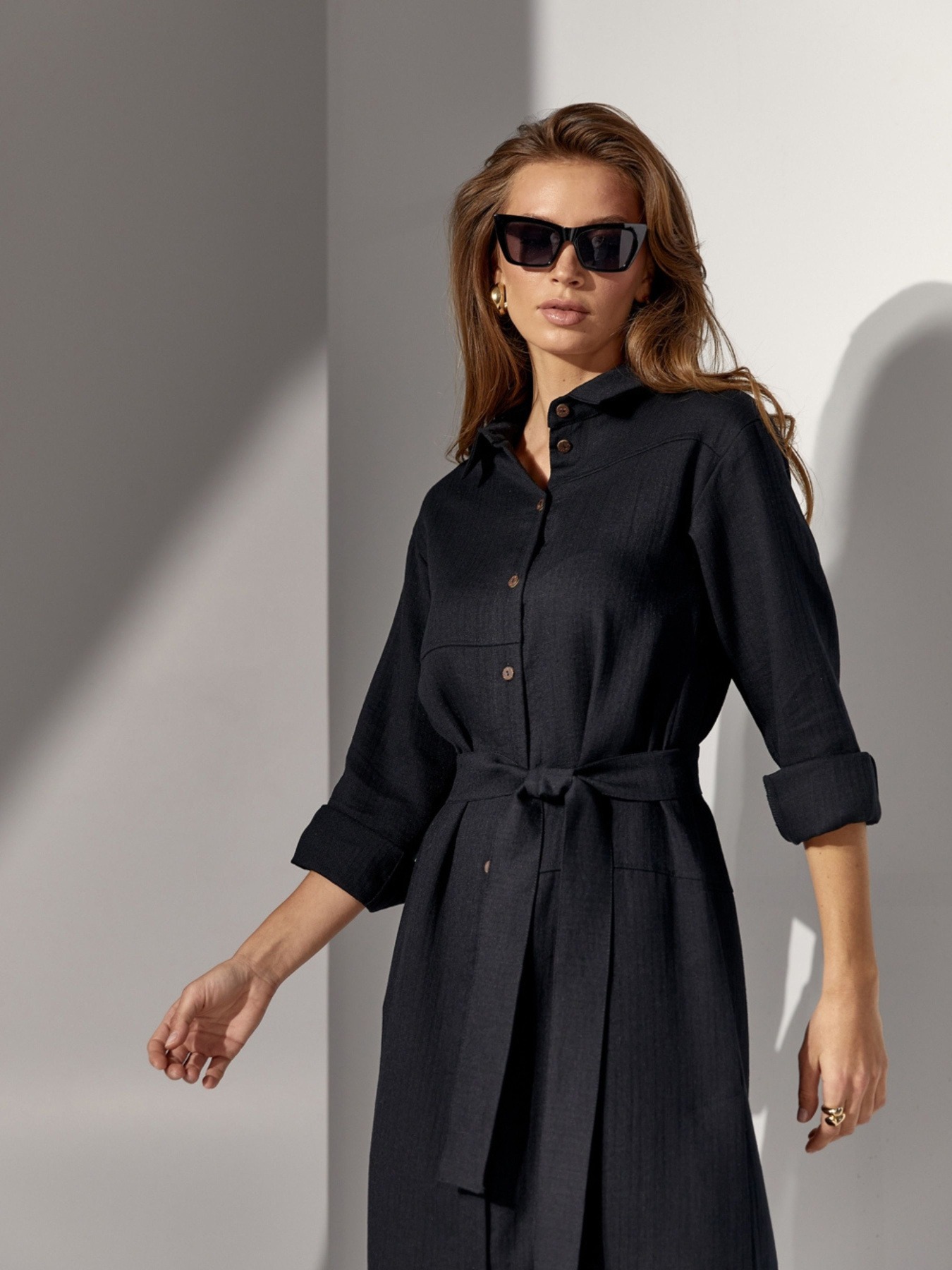 Платье миди TrikoBakh модель 3063-chornij Фото