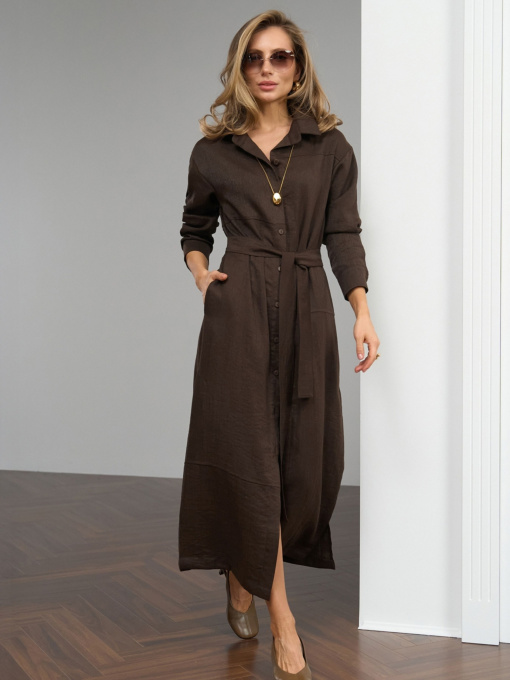 Платье миди TrikoBakh модель 3063-shokoladnij Фото