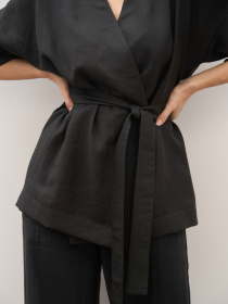 Кимоно TrikoBakh модель 3062-chornij Фото