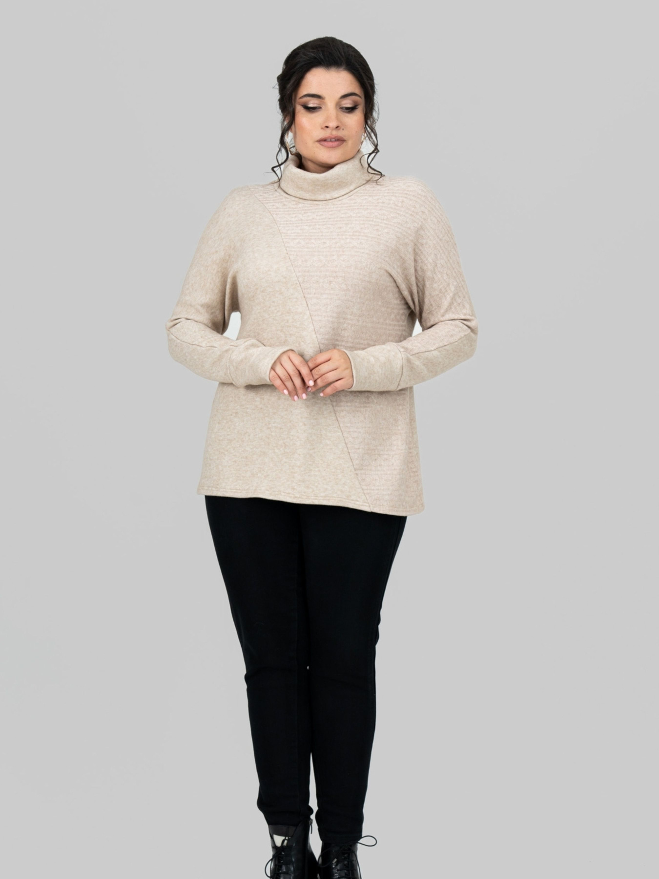 Туника All Posa модель ap102196p-bezhevij Фото