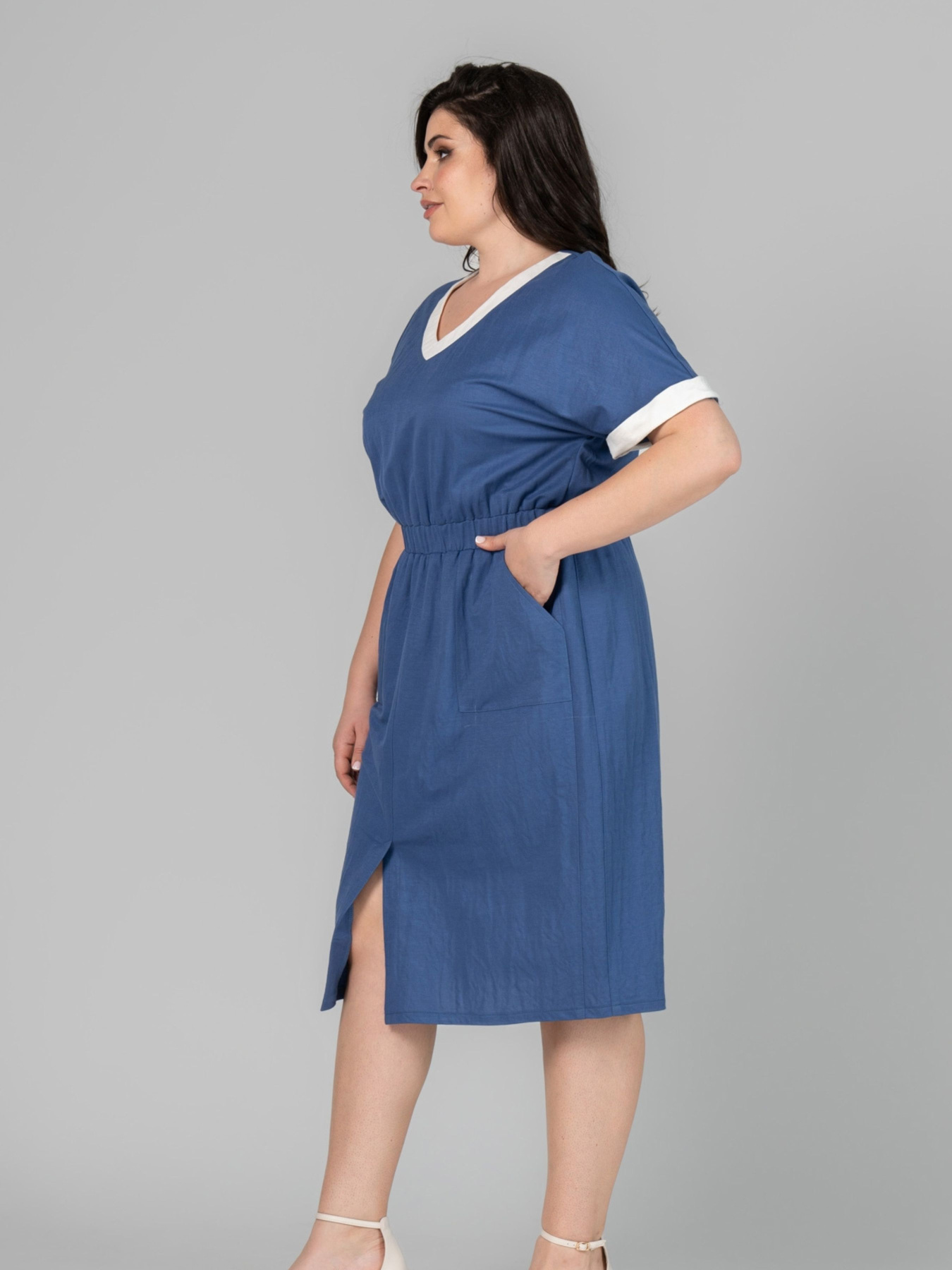 Платье миди All Posa модель ap102071p-dzhins Фото