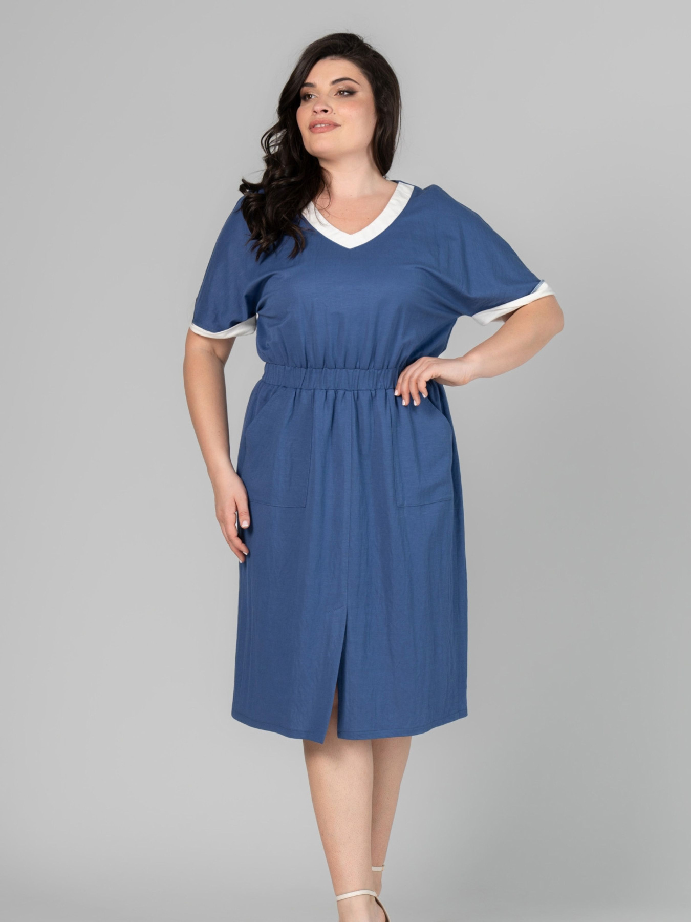 Сукня міді All Posa модель ap102071p-dzhins Фото