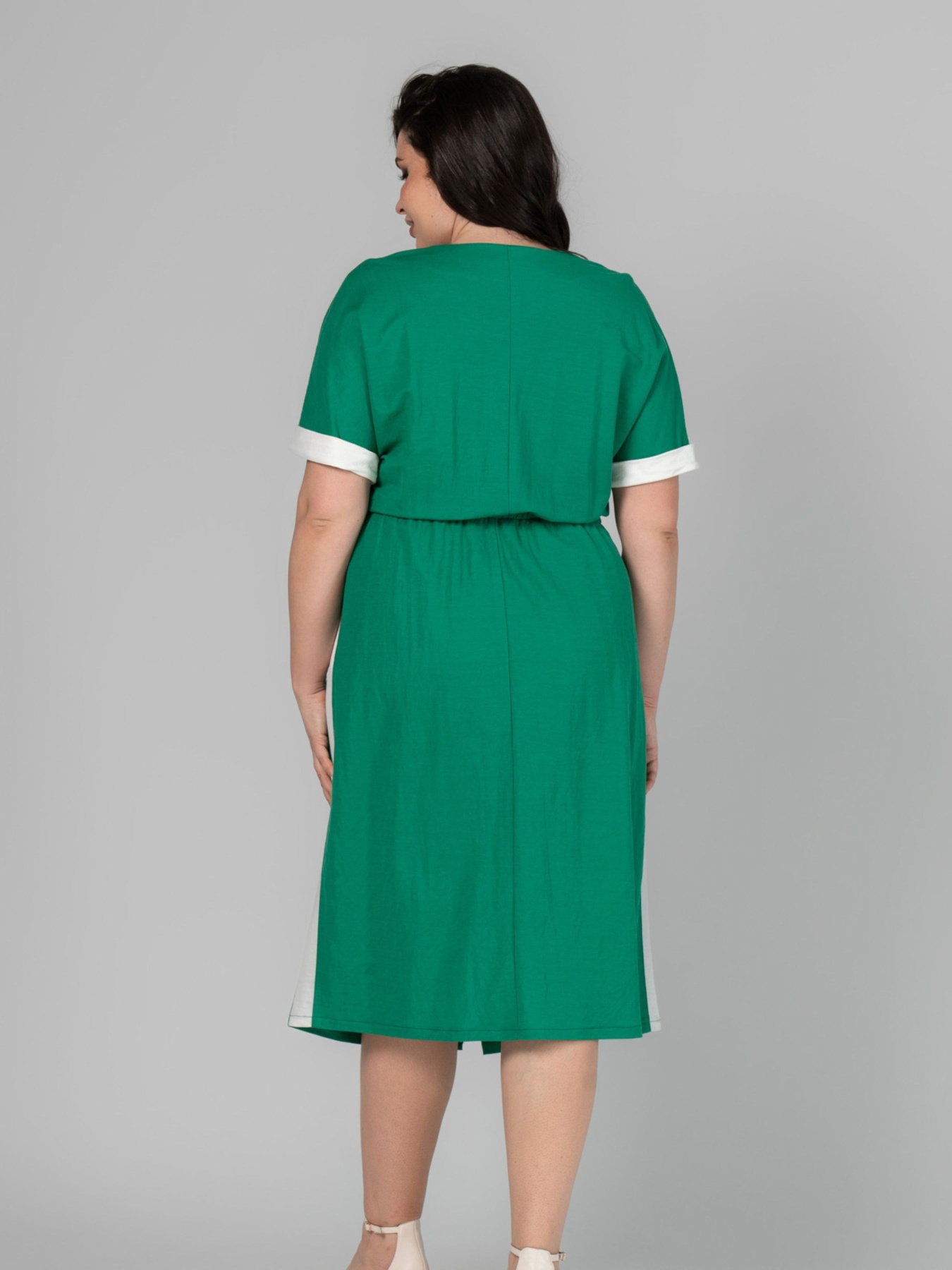 Платье миди All Posa модель ap102071p-zelenij Фото