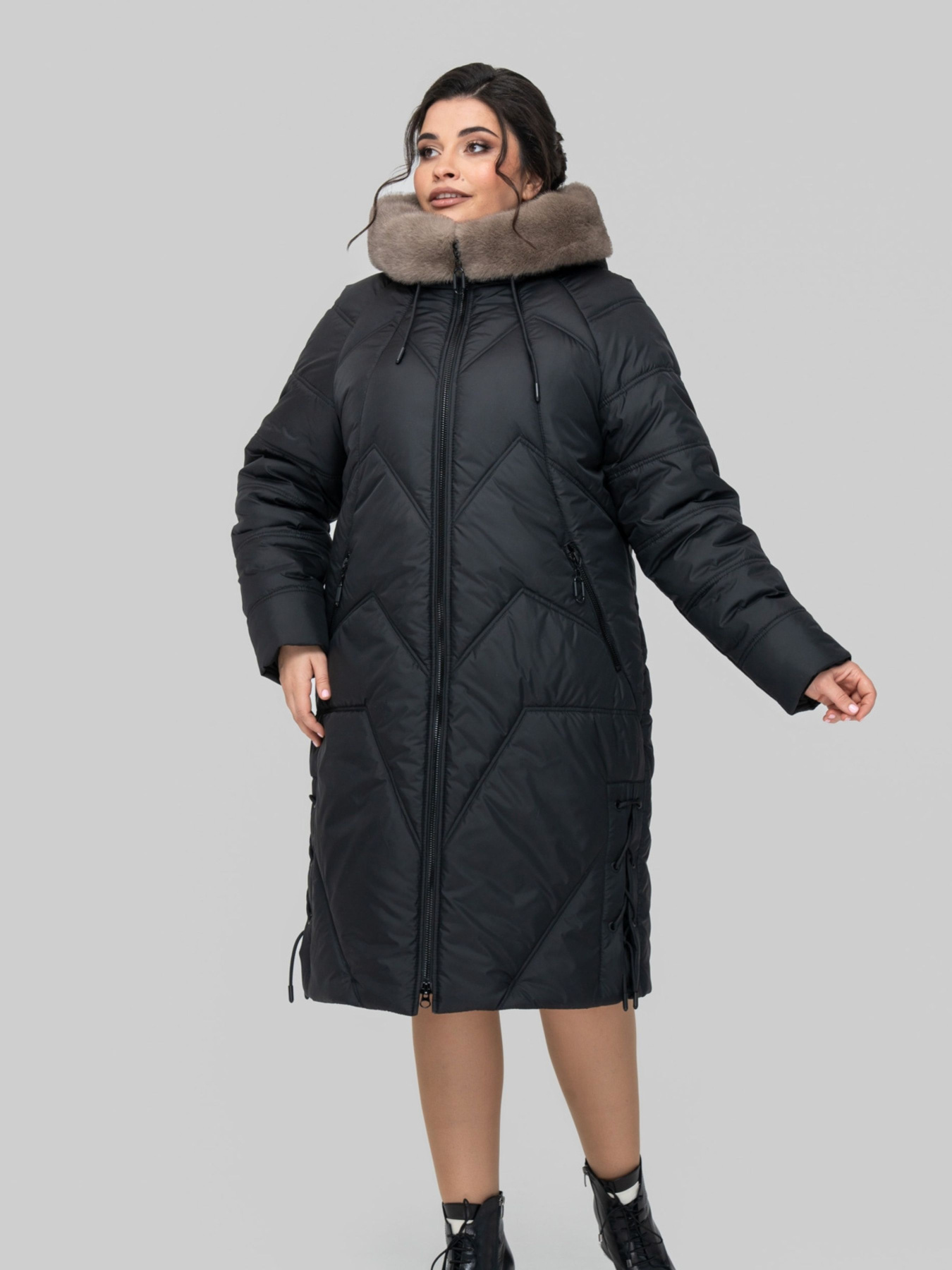 Зимняя куртка All Posa модель ap102216p-chornij Фото