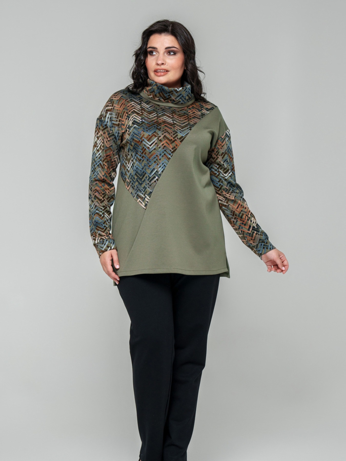 Туника All Posa модель ap101743p-olivka Фото