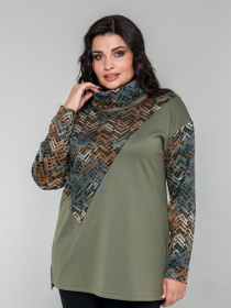 Туника All Posa модель ap101743p-olivka Туника All Posa модель ap101743p-olivka Фото