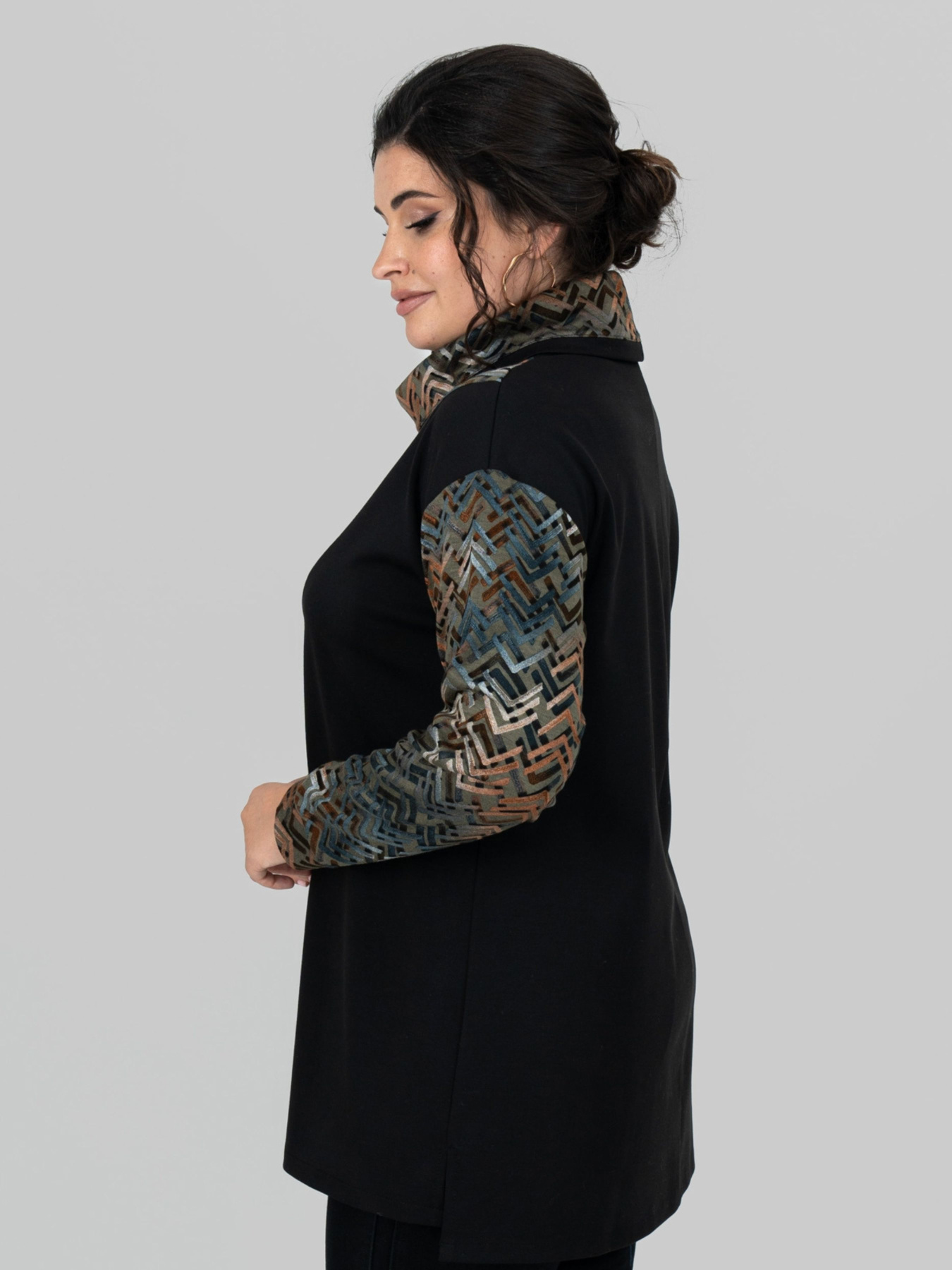 Туніка All Posa модель ap101743p-chornij-olivka Фото