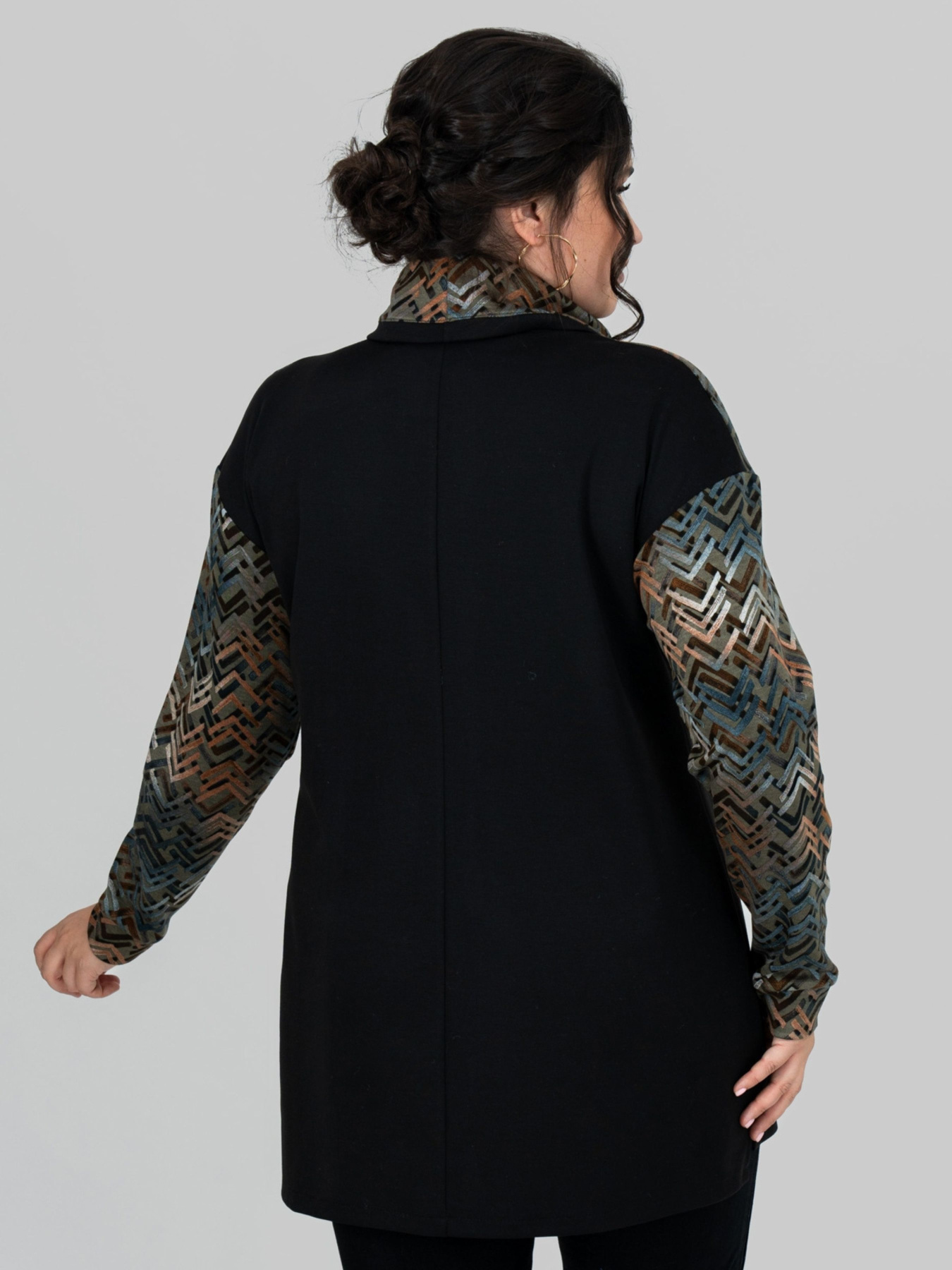 Туніка All Posa модель ap101743p-chornij-olivka Фото