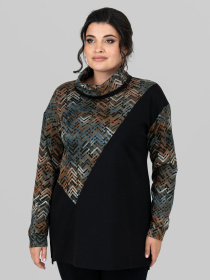 Туніка All Posa модель ap101743p-chornij-olivka Фото