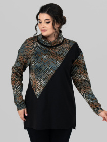 Туніка All Posa модель ap101743p-chornij-olivka Фото