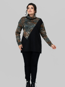 Туніка All Posa модель ap101743p-chornij-olivka Фото