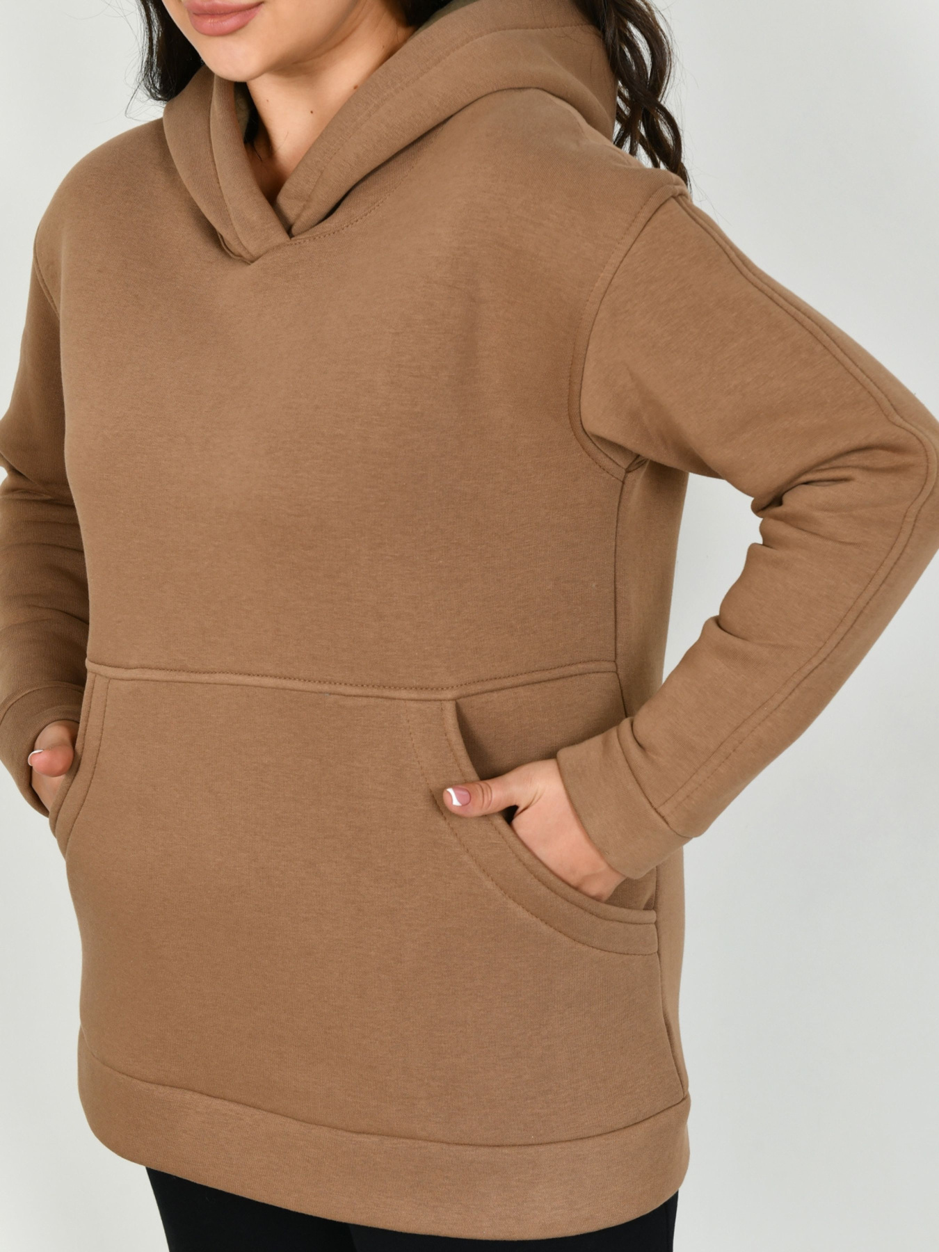 Худи All Posa модель ap101313p-temno-bezhevij Фото