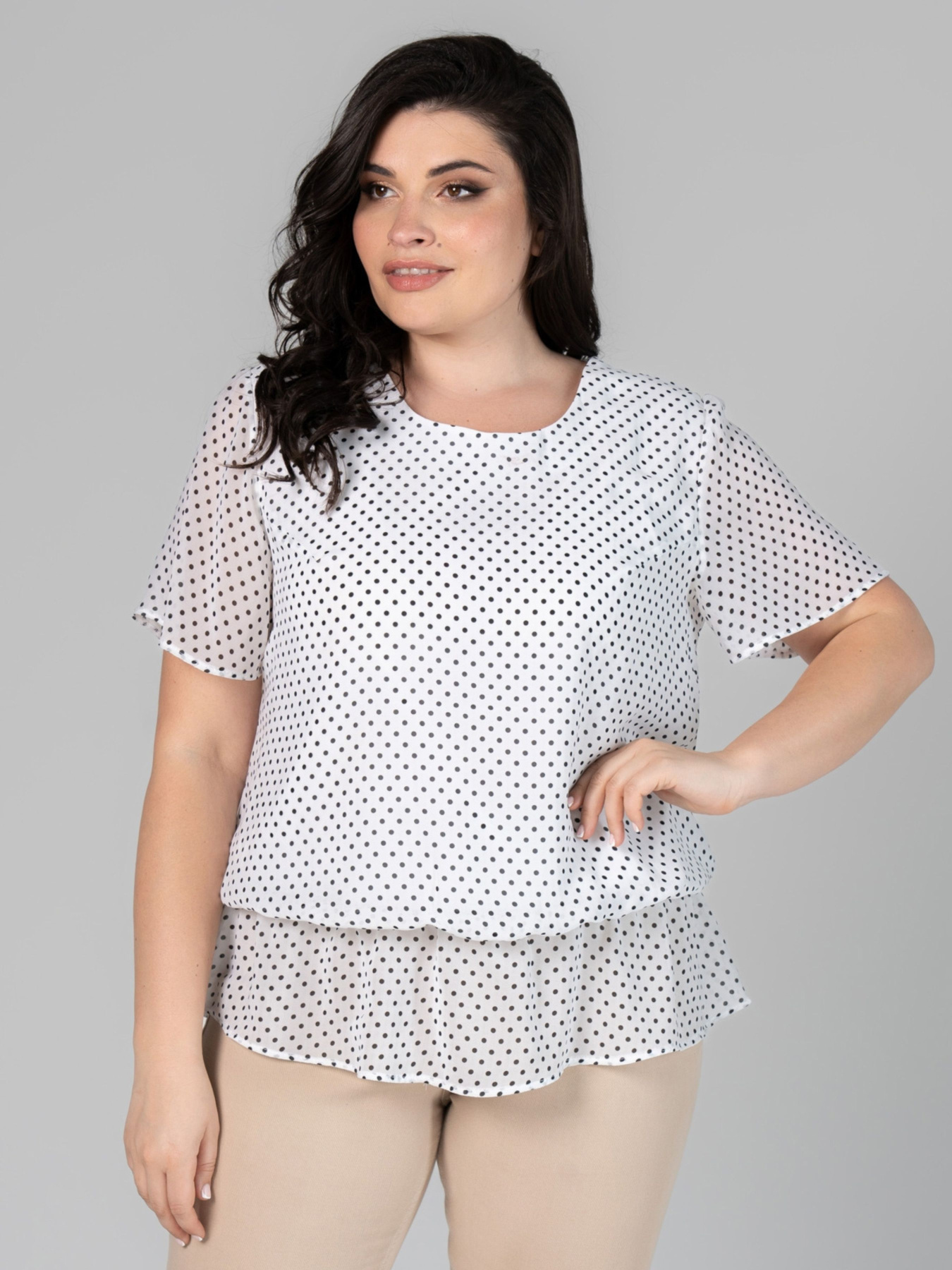 Туніка All Posa модель ap100742p-chornij-velikij-goroh Фото