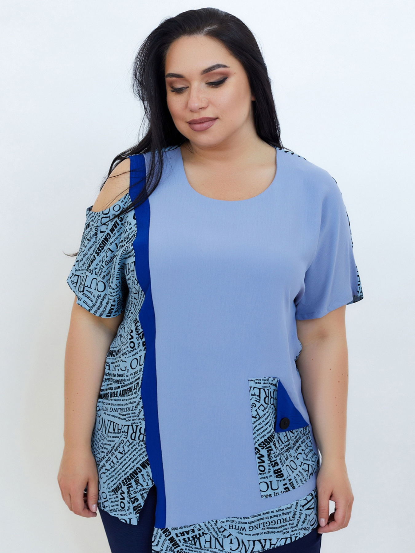 Туника All Posa модель ap100612p-dzhins Фото