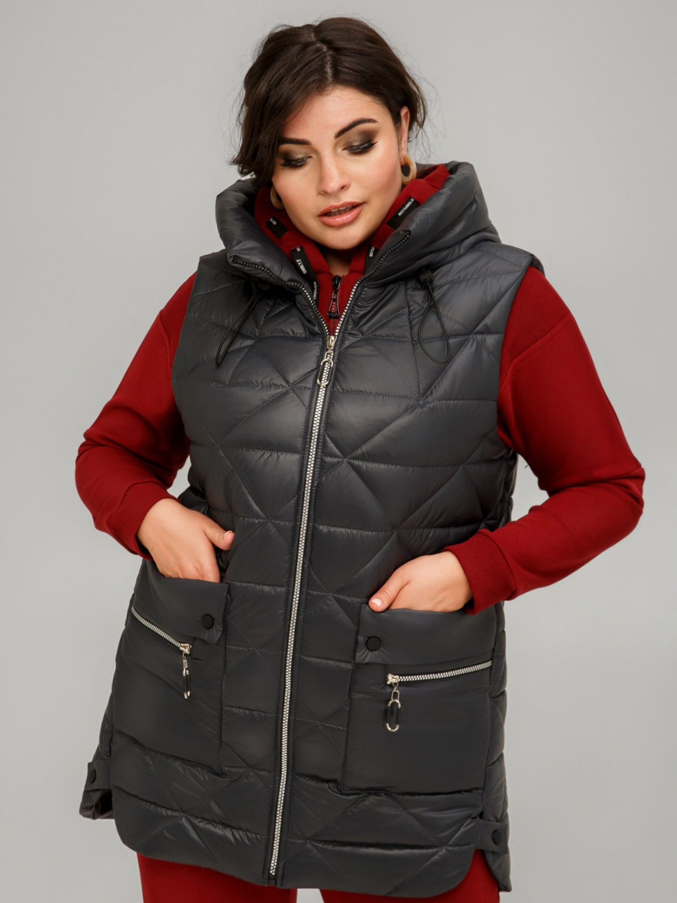 Утеплений жилет All Posa модель ap101604p-graft Фото