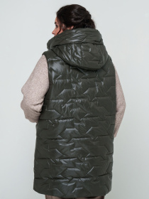 Утепленный жилет All Posa модель ap101604p-temno-zelenij-geometrq Утепленный жилет All Posa модель ap101604p-temno-zelenij-geometrq Фото