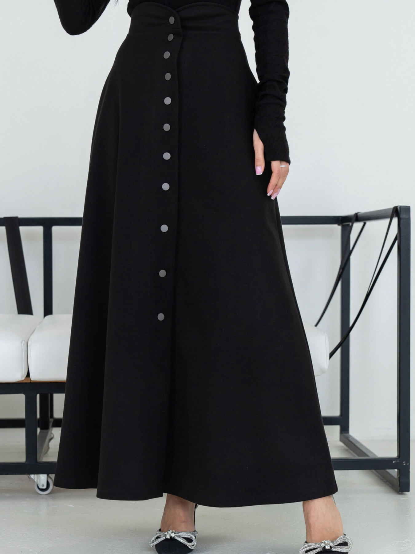 Спідниця максі RiMari модель 0623-chornij Фото