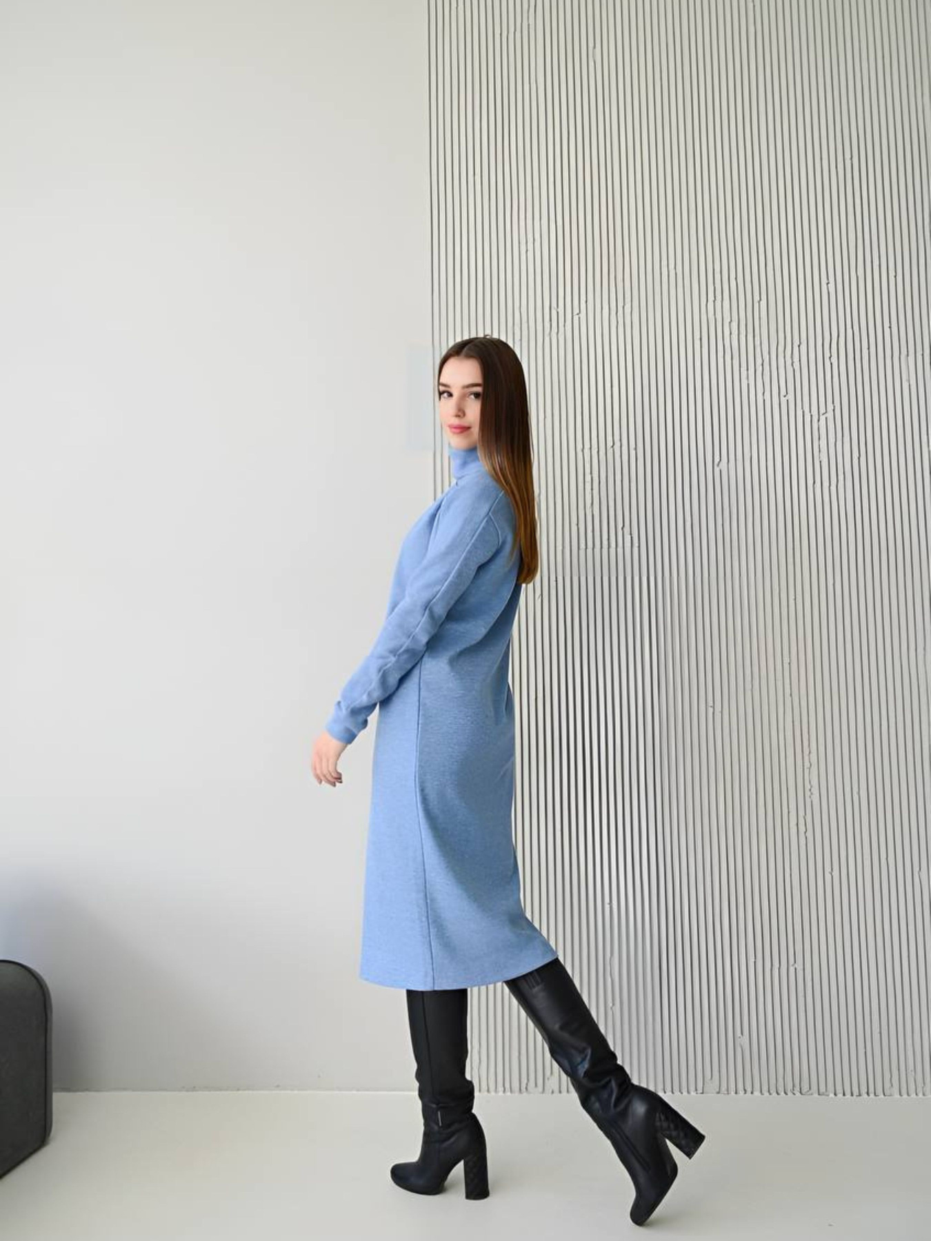 Платье миди RiMari модель 0819-blakitnij Фото