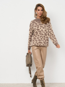 Джемпер TrikoBakh модель 2858-mokko-mus-kremovij Джемпер TrikoBakh модель 2858-mokko-mus-kremovij Фото