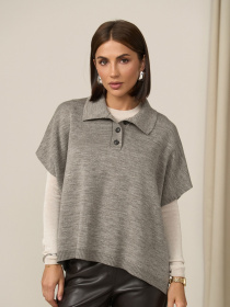 Жилет TrikoBakh модель 2885-sro-bezhevij Фото