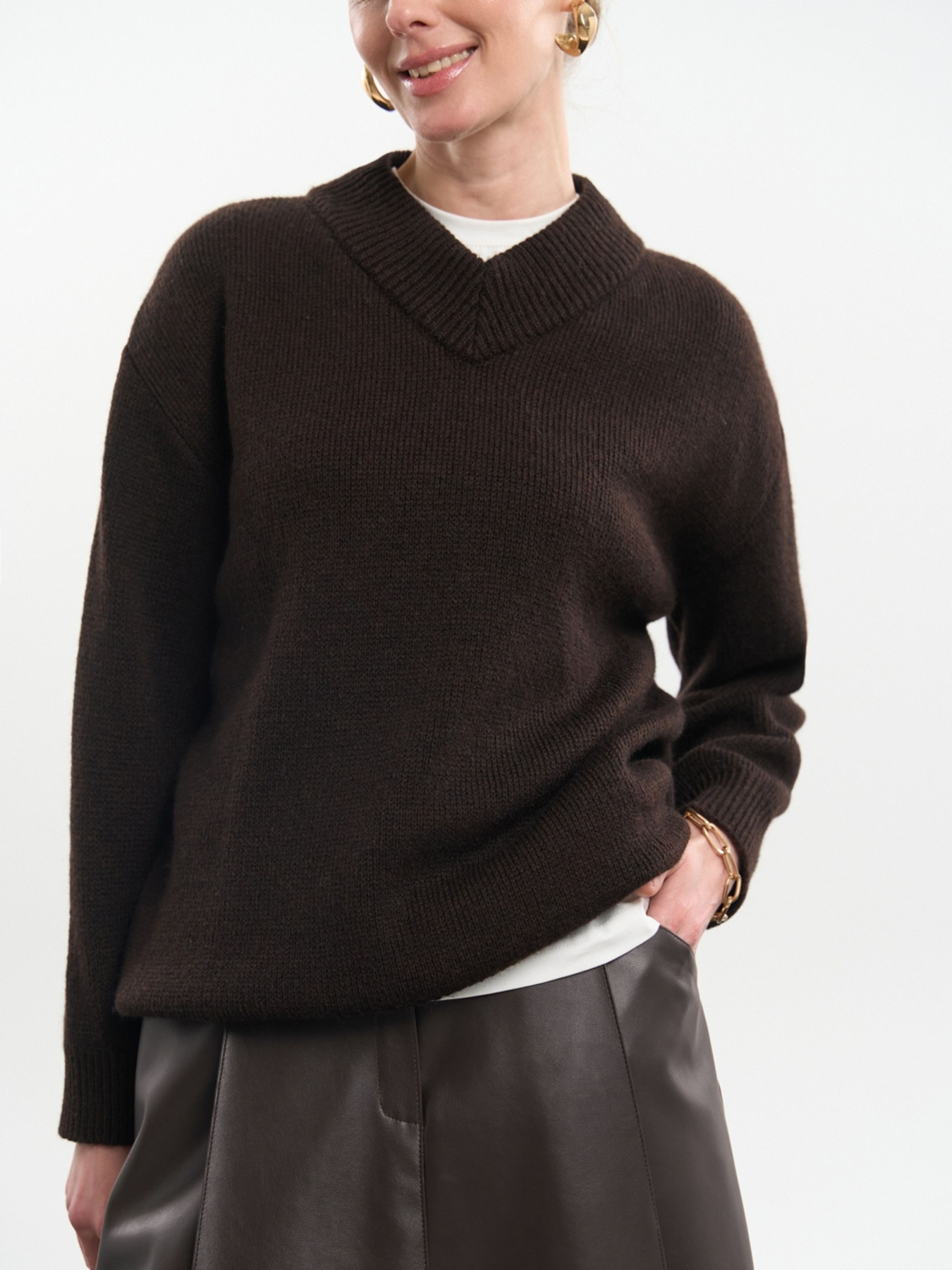 Джемпер TrikoBakh модель 2839-shokoladnij Фото