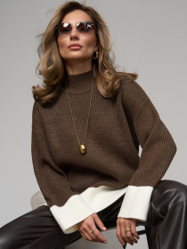 Свитер TrikoBakh модель 2823-bronza-moloko Фото