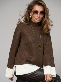 Свитер TrikoBakh модель 2823-bronza-moloko Фото