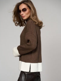 Светр TrikoBakh модель 2823-bronza-moloko Фото