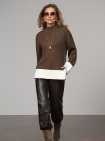 Светр TrikoBakh модель 2823-bronza-moloko Фото