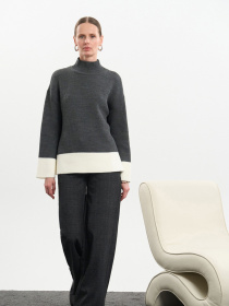 Свитер TrikoBakh модель 2823-temno-srij Фото