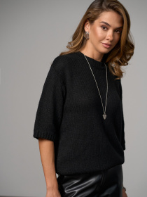 Джемпер TrikoBakh модель 2811-chornij Джемпер TrikoBakh модель 2811-chornij Фото