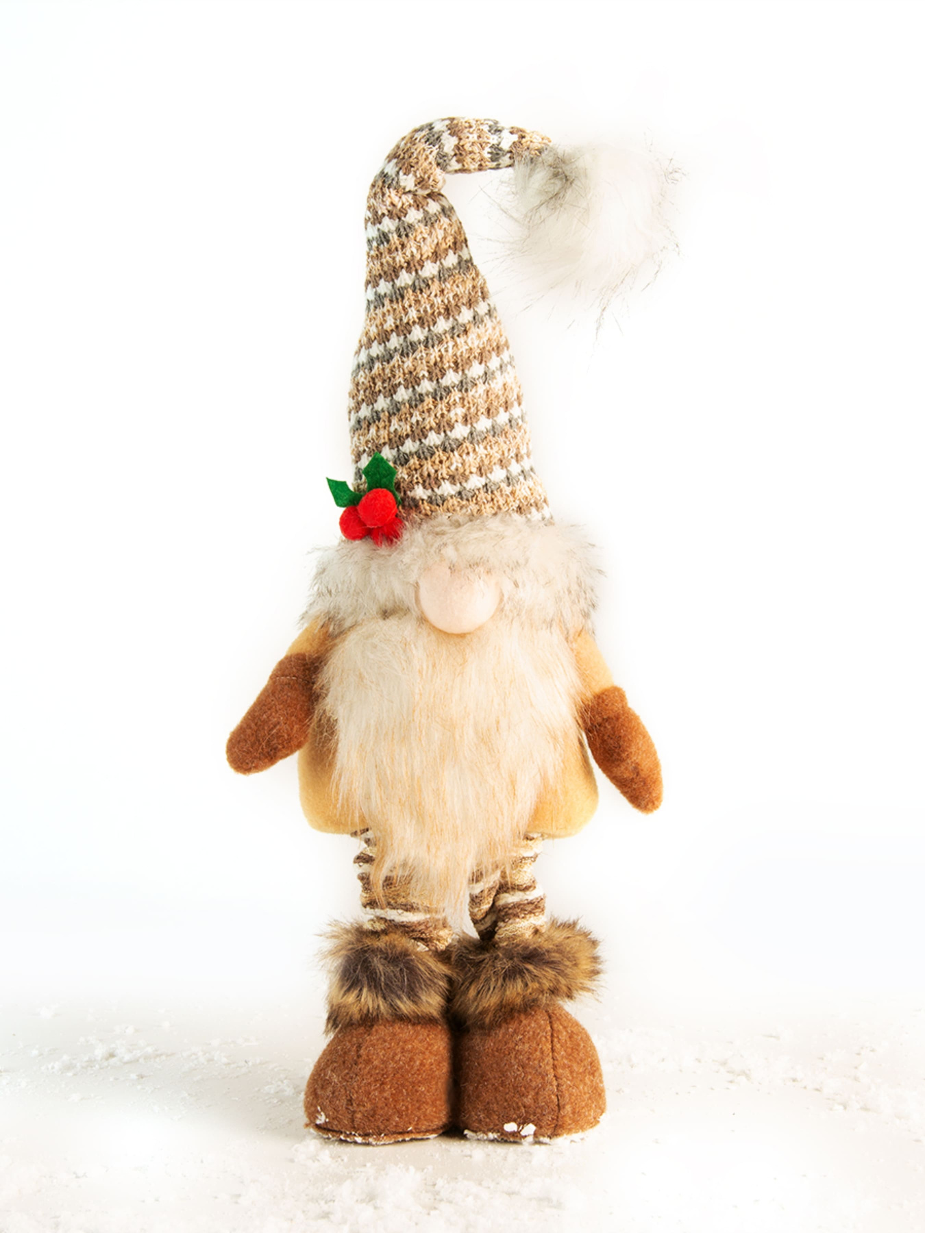 Гном декоративный новогодний MBM MY HOME модель DH-NY-10 KHAKI Фото