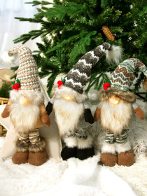 Гном декоративный новогодний MBM HOME модель DH-NY-10 KHAKI Фото